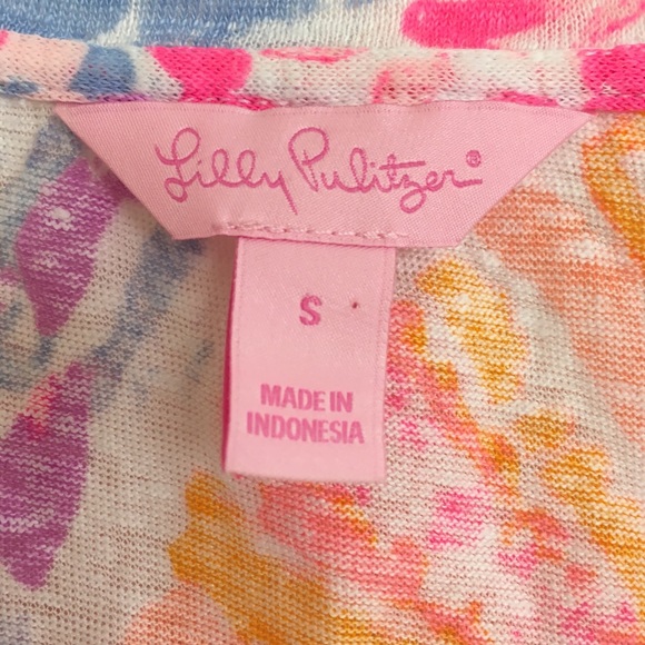 Lilly Pulitzer lightweight summer top, womens small t-shirt starfish - Picture 3 of 7